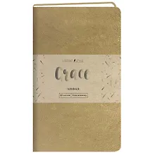 Купить Записная книжка А6- 80л кл. "Grace. Grace. Золото", иск.кожа,интегр.обл., скругл.углы, ляссе — Фото №1