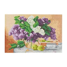 Купить Алмазная мозаика ТМ Рыжий кот 22х32 c подр., с полн. заполн. (класс.),30цв. Пышная сирень на столе Арт. AC22048 — Фото №1