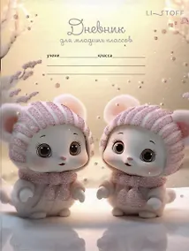 Купить Дневник для мл.кл. "Милашки близняшки" 7БЦ, мат.ламинация, выб.глиттерный лак, печать с подсказками — Фото №1