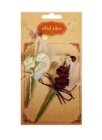 Купить Набор бутоньерок две розы с сеточкой (2шт) (90037) (14-00417-90037) — Фото №1