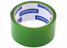 Купить Клейкая лента 48мм*40м упаковочная OfficeSpace зеленая — Фото №1