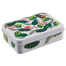 Купить Шкатулка Фламинго и листья (9х7х3) (металл) — Фото №1