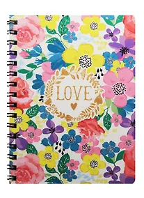 Купить Записная книжка А6 80л кл. "Flower love pastel" спираль, Kairui — Фото №1