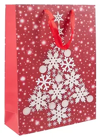 Купить Пакет А3 32*42*11,5 "Елочка на красном" НГ, бум.мат.ламинат — Фото №1