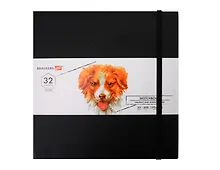 Купить Скетчбук 195*195 32л "ART PREMIERE" черный, 200г/м2, бумага "бристоль", кожзам, резинка — Фото №1