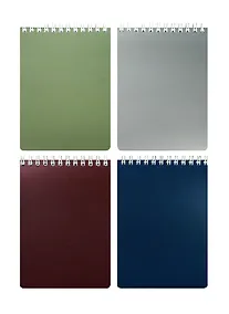 Купить Блокнот А6 80л кл. "METALLIC" пласт.обл, спираль, ассорти, Hatber — Фото №1