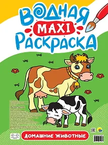 Купить ВОДНАЯ МАКСИ-РАСКРАСКА. ДОМАШНИЕ ЖИВОТНЫЕ — Фото №1