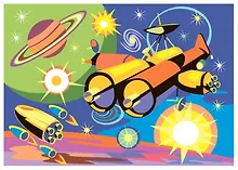 Купить Набор для творчества. Картина по номерам "Космический корабль" — Фото №1