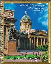Купить Тетрадь в клетку "СПб", А5, 80 листов, в ассортименте — Фото №1