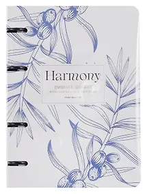 Купить Тетрадь 80л кл. "Harmony", ветка на айвори, на кольцах, мел.картон, микротекстурирование, ламинация, тиснение золотой фольгой — Фото №1