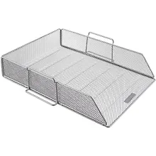 Купить Лоток горизонтальный "Compass" металлический, серебряный — Фото №1