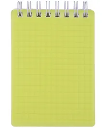 Купить Блокнот А7 80л кл. "LINE NEON" желтый, пласт.обл, спираль — Фото №1