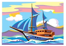 Купить Набор для творчества. Картина по номерам "Корабль" — Фото №1