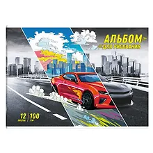 Купить Альбом для рисования Феникс+, "Красная машина", А4, 12 листов — Фото №1