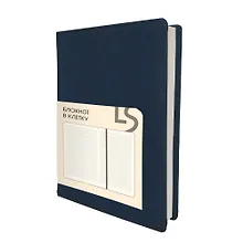 Купить Записная книжка А6+ 136л кл. "Maple. Blue" иск.кожа с поролоном, ляссе, скругл.углы, инд.уп. — Фото №1