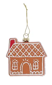 Купить Новогоднее подвесное украшение Пряничный Домик (пластик) (ПВХ бокс) (8см) (12-09305-N13) — Фото №1