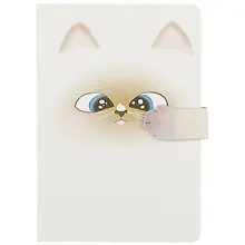 Купить Блокнот с фигурной магнитной застежкой-лапкой Мордочка котика (256стр) (13х19) — Фото №1