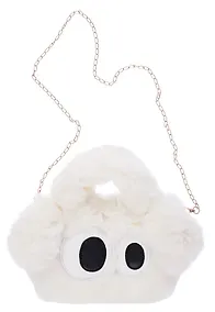 Купить Сумка плюшевая Глазки (белая) (25х15) (12-38092-202405-B6) — Фото №1