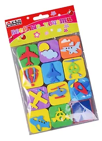 Купить Набор для детского творчества Arte Nuevo Веселые печати Самолетики, подушечка с чернилами+веселые штампы — Фото №1