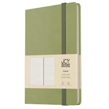 Купить Записная книжка А6- 96л лин. "JOY BOOK. Чай матча" 7БЦ, иск.кожа, тонир.форзац, тонир.блок, скругл.углы, сшит.блок, ляссе, резинка, карман на задн.форзаце — Фото №1