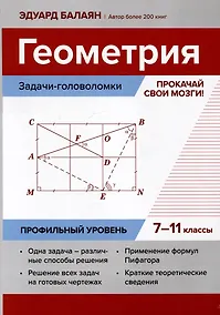 Купить Геометрия: задачи-головоломки: прокачай свои мозги! 7-11 классы: профильный уровень — Фото №1
