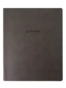 Купить Дневник шк. "Block", серый, иск.кожа, интегр.переплёт, блинт.тиснение, ляссе — Фото №1