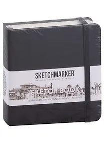 Купить Скетчбук 12*12 80л "Sketchmarker" черный, нелинованн. 140г/м2, слоновая кость, тв.обл. — Фото №1