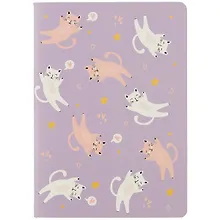 Купить Записная книжка А6 32л кл. "Котики", тонир. внутр. блок, сшивка — Фото №1