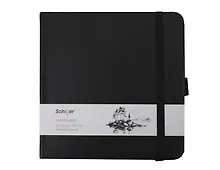 Купить Скетчбук 12*12 80л "Schiller" черный, 140г/м2 слоновая кость, тв.обл., Schiller — Фото №1