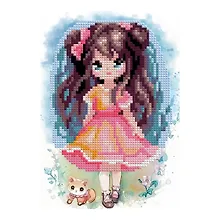 Купить Алмазная мозаика 15*20 детская (неполное заполнение) "Прогулка" — Фото №1