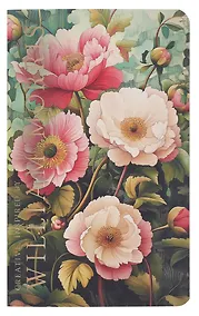 Купить Книга для записей 130*210 32л "Creative. Inspired by William Morris (пионы на зеленом фоне)" скрепка — Фото №1