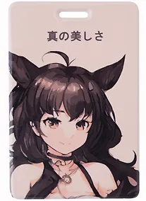 Купить Чехол для карточек вертикальный Аниме Девушка-шатенка (Сёдзё) (цветная) — Фото №1