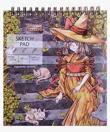 Купить Скетчбук 145*160 40л "Чары осени (Эксклюзив)" кремовый офсет, 100г/м2, мел.картон, выб.лак, евроспираль — Фото №1