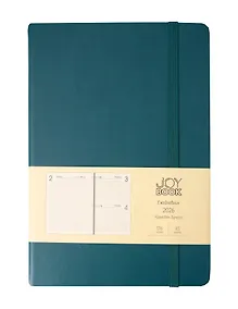 Купить Ежедневник дат. 2026г. А5 176л "Joy Book" морской залив, 7Б, иск.кожа, тв.переплет, тонир.форзац, тонир.блок, скругл.углы, ляссе, резинка, карман на задн.форзаце, инд.уп — Фото №1