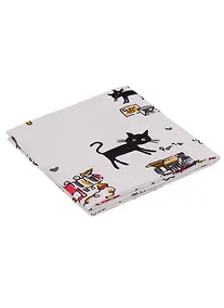 Купить Отрез льна Городские коты 48х48см (орр) — Фото №1