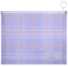 Купить Папка на молнии А5 "Клетка" с расширением — Фото №1