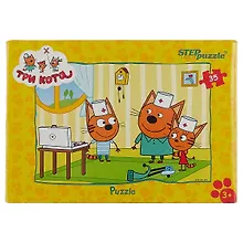 Купить Пазл 35 элементов, Три кота играют в больницу, Step puzzle — Фото №1