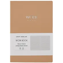 Купить Книга для записей А5 80л лин. "Work book. No 4" иск.кожа, инт.переплет, тиснение фольгой, инд.уп. — Фото №1