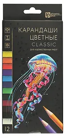 Купить Карандаши цветные 12цв "Clasic", упак. ассорти, к/к., Феникс+ — Фото №1