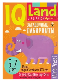 Купить IQ Land. Задачки. Многоразовые карточки с маркером. Загадочные лабиринты — Фото №1