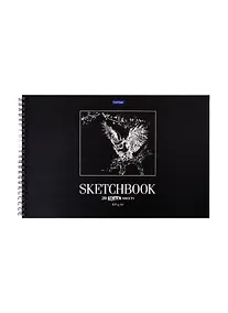 Купить Скетчбук А4 20л "Сова" черн. внутр блок, 160г/м2, тв.обложка, спираль — Фото №1