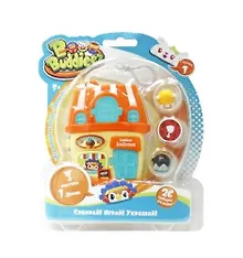 Купить Игровой набор, 1TOY/Вантой, Bbuddieez Оранжевый домик д/хранения с подвеской,3 шарма-перс.,18*14*2см — Фото №1