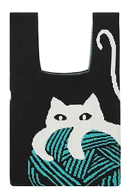 Купить Сумочка вязаная Котик с клубком (текстиль) (20х33) (12-11515-B004) — Фото №1