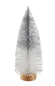 Купить Елочка настольная (серебряный градиент) (ПВХ) (25 см) — Фото №1