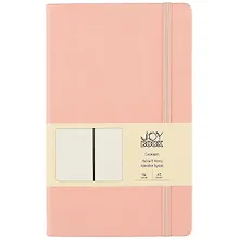 Купить Книга для записей А5 96л тчк. "Joy Book. Персиковый пунш" иск.кожа, тв.переплет, ляссе, резинка, инд.уп. — Фото №1