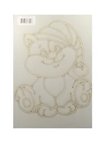 Купить Трафарет Кот в шапке (А4) (232) (упаковка) — Фото №1