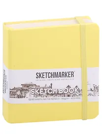 Купить Скетчбук 12*12 80л "Sketchmarker" лимонный, нелинованн. 140г/м2, слоновая кость, тв.обл. — Фото №1