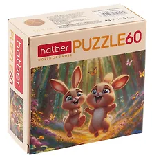 Купить Пазл "Лесные малыши" для детей 60 элементов А5ф 230Х165мм — Фото №1