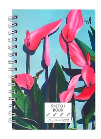 Купить Скетчбук А5 60л "SKETCHBOOK. Яркие цветы", 120г/м2, софт. тач, евроспираль — Фото №1