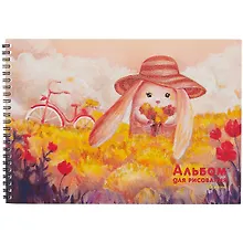 Купить Альбом для рисования Listoff, "Зайка", А4, 20 листов, на спирали — Фото №1